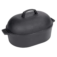 Bayou Classic 12 qt Cast Iron Oval Roaster with Lid