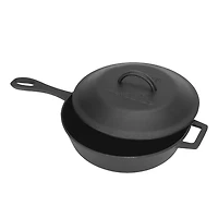 Bayou Classic 3 qt Cast Iron Skillet with Self-Basting Lid