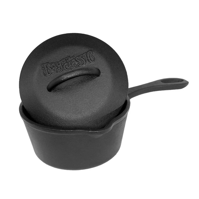 Bayou Classic 1 qt Covered Cast Iron Sauce Pot