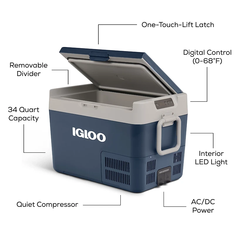 Igloo ICF Active Cooling 32 qt Hard Cooler