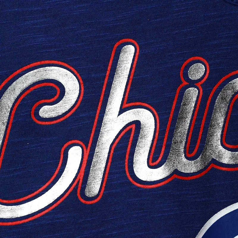 G-III 4Her by Carl Banks Chicago Cubs Game Time Slub Beach V-Neck Cover-Up Dress