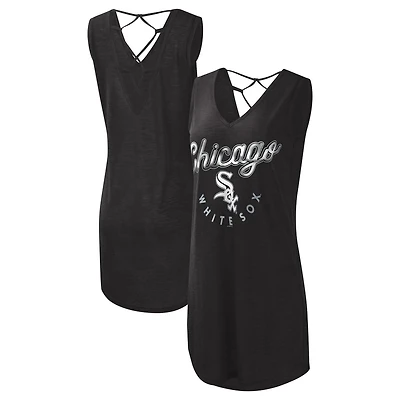 G-III 4Her by Carl Banks Women’s Chicago White Sox Game Time Slub Beach V-Neck Cover-Up Dress
