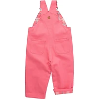 Carhartt Girls' Toddler Flannel-Lined Canvas Overalls