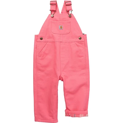 Carhartt Toddler Girls' Flannel-Lined Canvas Overalls