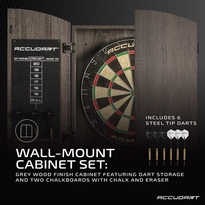 Accudart Armada Bristle Dartboard Cabinet Set