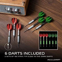 Accudart Nighthawk 2 in 1 LED/Blacklight Surround Bristle Dartboard Set