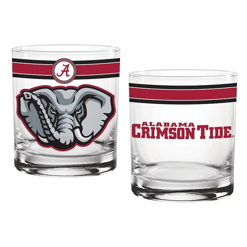 Alabama Crimson Tide 14oz Classic Glass Two-Pack