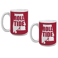 Alabama Crimson Tide 15oz Hometown Coffee Mug Two-Pack