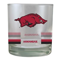 Arkansas Razorbacks 10oz Banded Rocks Glass