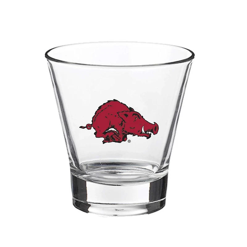 Arkansas Razorbacks 12oz Slant Vault Rock Glass