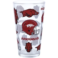 Arkansas Razorbacks 16oz Allover Print Pint Glass