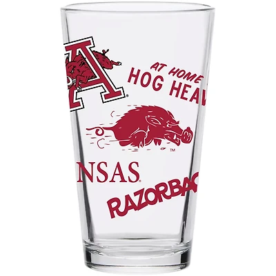 Arkansas Razorbacks 16oz Medley Vintage Pint Glass