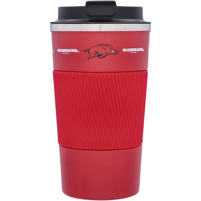 Arkansas Razorbacks 18oz Coffee Tumbler with Silicone Grip
