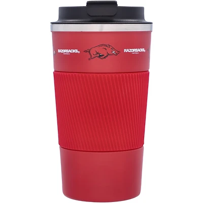 Arkansas Razorbacks 18oz Coffee Tumbler with Silicone Grip