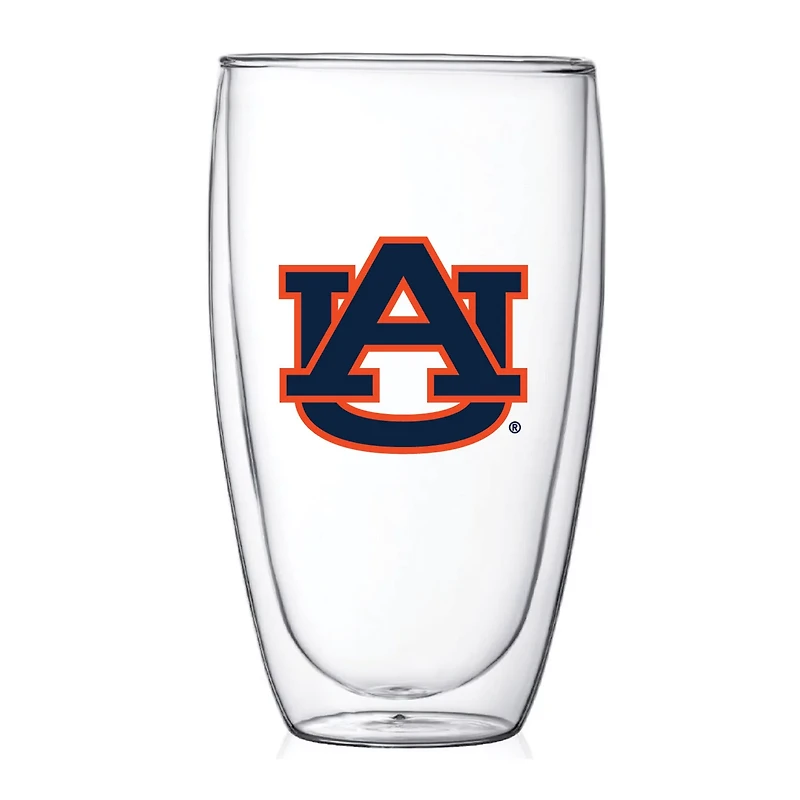 Auburn Tigers 15oz Double Wall Thermo Glass
