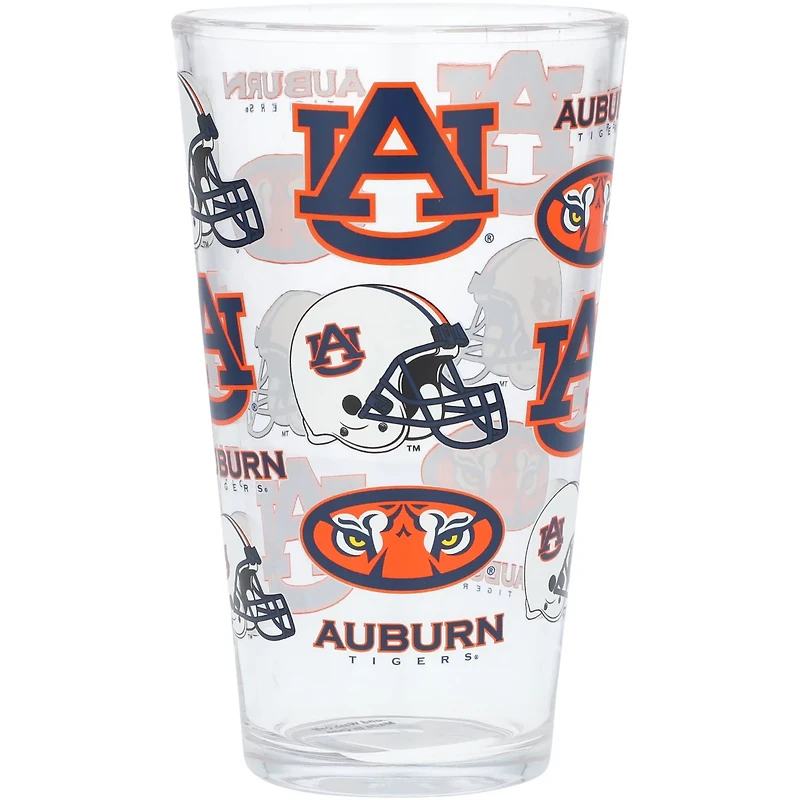 Auburn Tigers 16oz Allover Print Pint Glass