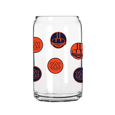 Auburn Tigers 16oz Smiley Can Glass