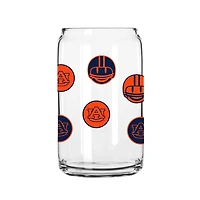 Auburn Tigers 16oz Smiley Can Glass