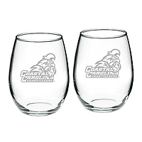 Coastal Carolina Chanticleers 21oz 2-Piece Stemless Wine Glass Set