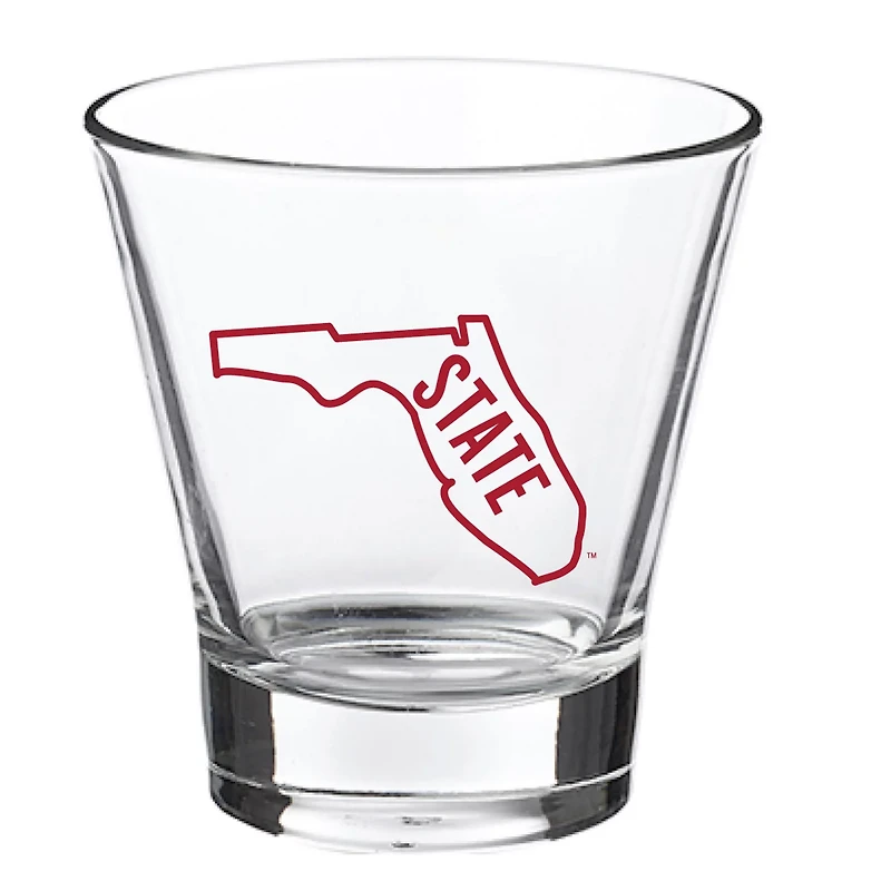 Florida State Seminoles 12oz Slant Vault Rock Glass