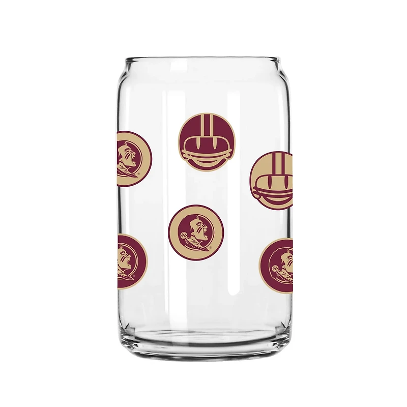 Florida State Seminoles 16oz Smiley Can Glass