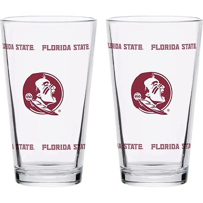 Florida State Seminoles Two-Pack Knockout 16oz Pint Glass Set