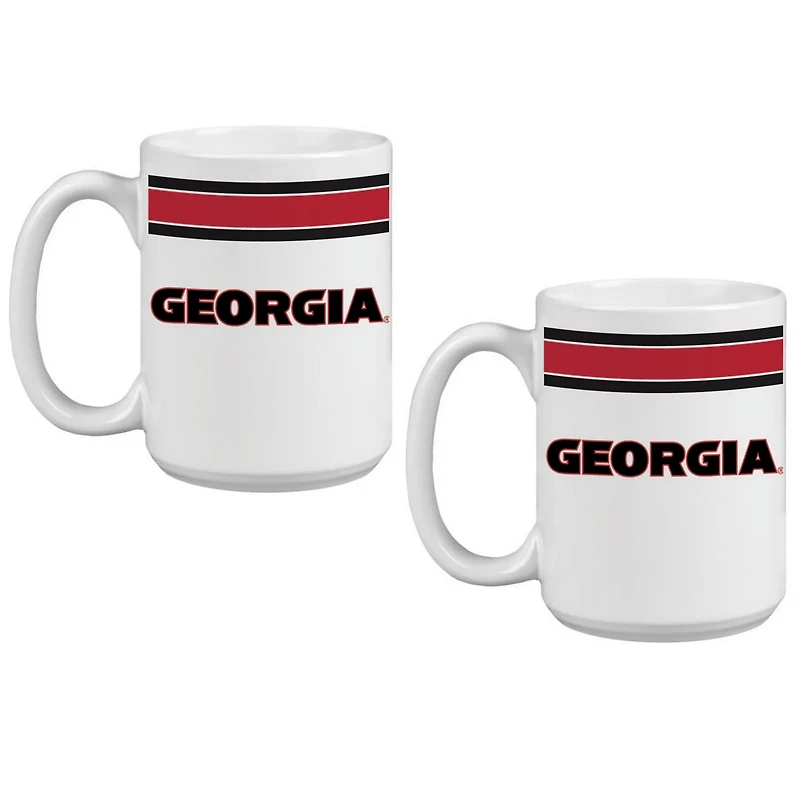 Georgia Bulldogs 15oz Classic Coffee Mug Two-Pack