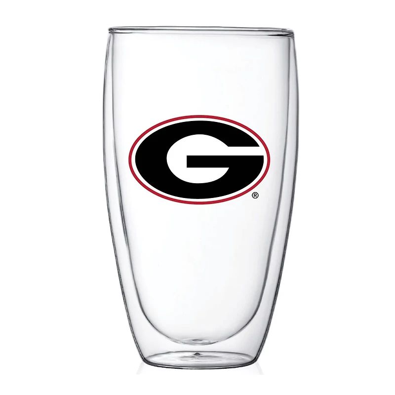 Georgia Bulldogs 15oz Double Wall Thermo Glass