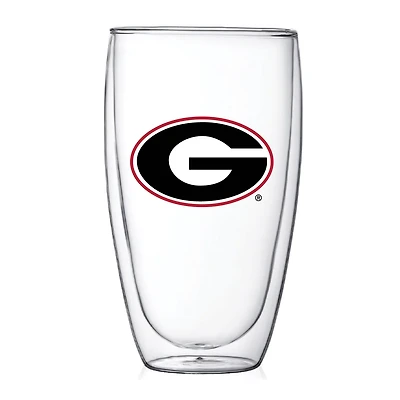 Georgia Bulldogs 15oz Double Wall Thermo Glass