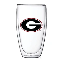 Georgia Bulldogs 15oz Double Wall Thermo Glass