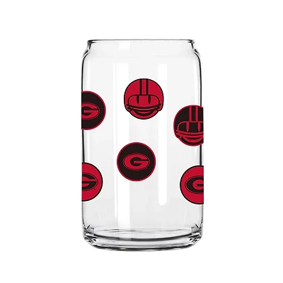 Georgia Bulldogs 16oz Smiley Can Glass