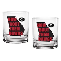 Georgia Bulldogs Two-Pack 14oz Hometown Glass Set