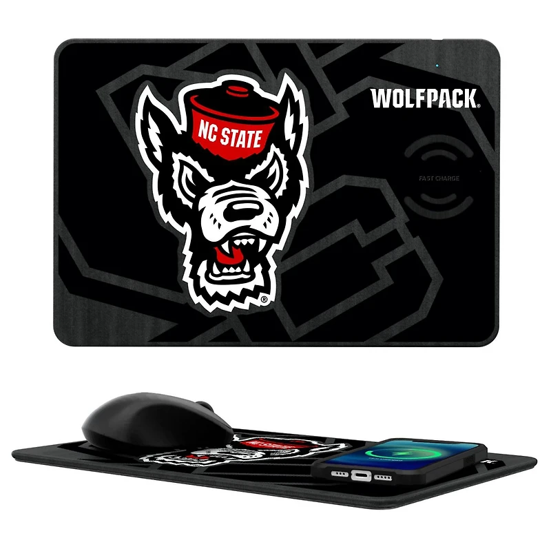 Keyscaper NC State Wolfpack Wireless Charger and Mouse Pad