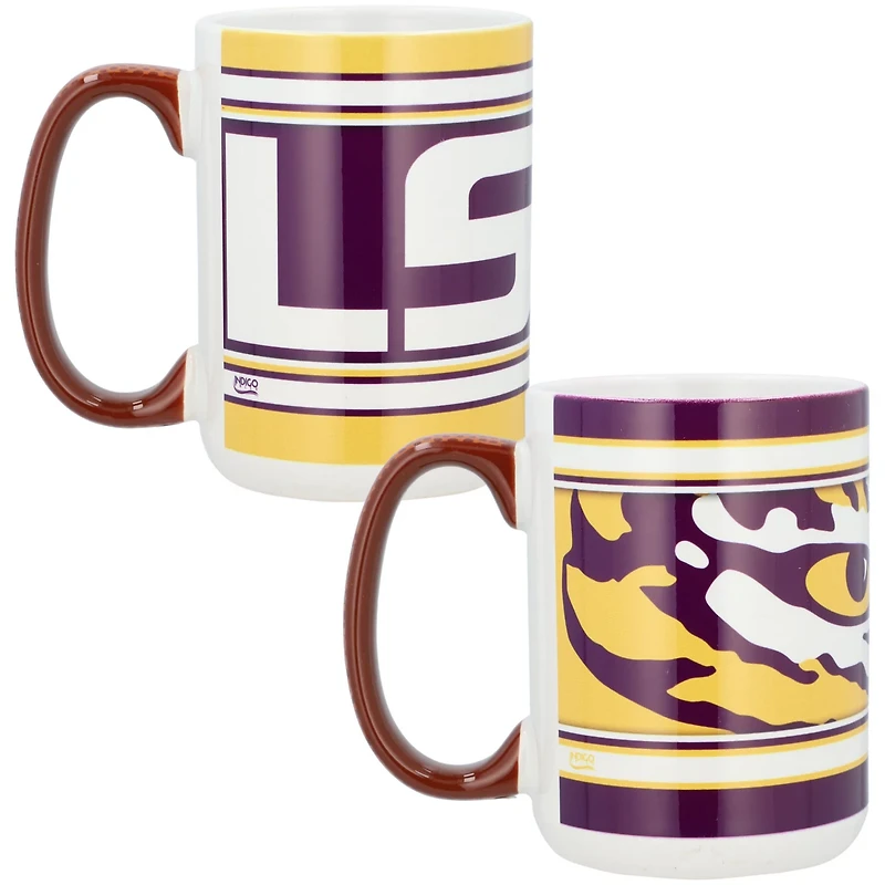 LSU Tigers 15oz Home Away 2-Pack Mug Set