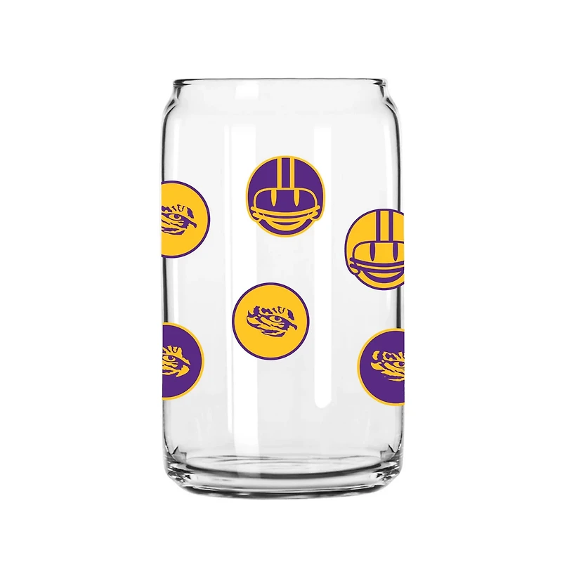LSU Tigers 16oz Smiley Can Glass