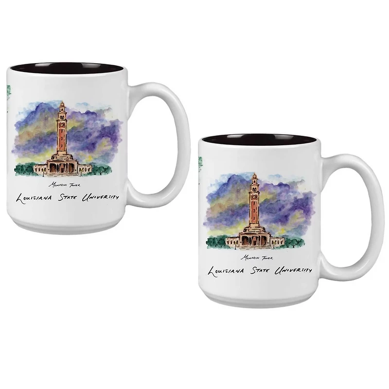 LSU Tigers 2-Pack 15oz Laura Wilcox University Mug Set