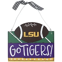 LSU Tigers Logo Football Ornament