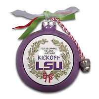 LSU Tigers Wreath Kickoff Painted Ornament