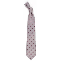 Men's Gray Alabama Tide Echo Woven Silk Tie