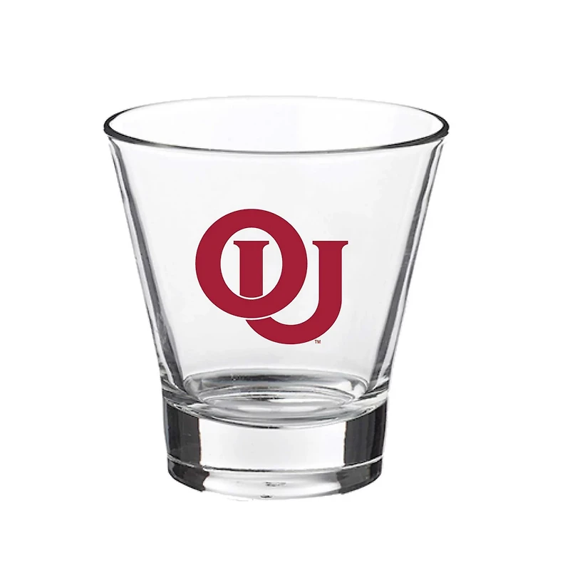 Oklahoma Sooners 12oz Slant Vault Rock Glass