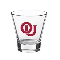 Oklahoma Sooners 12oz Slant Vault Rock Glass