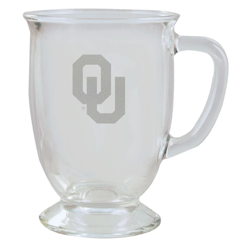 Oklahoma Sooners 16oz Etched Cafe Mug