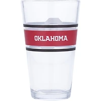 Oklahoma Sooners 16oz Stripe Pint Glass