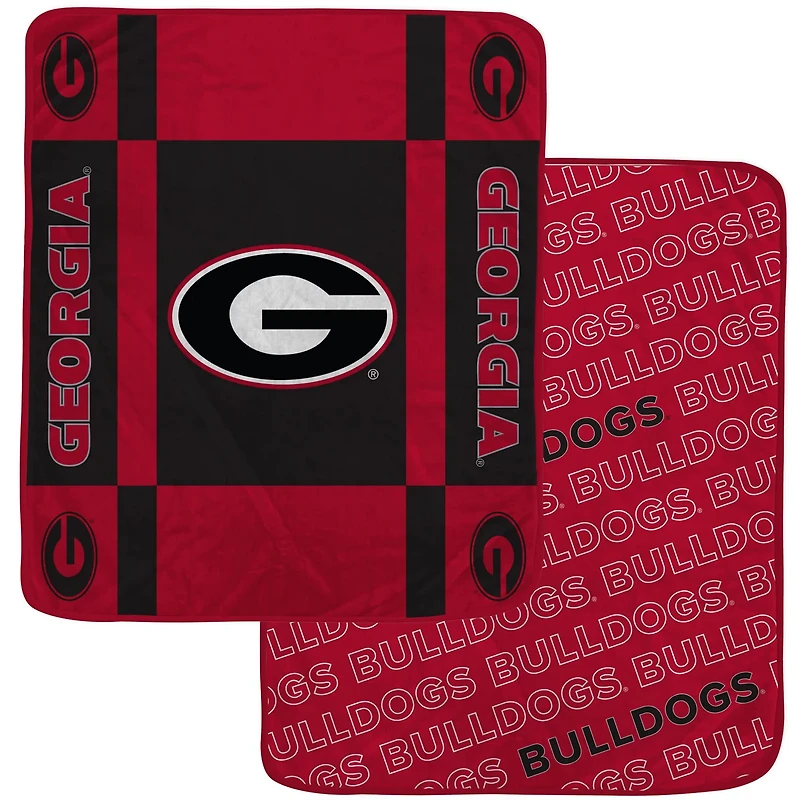 Pegasus Georgia Bulldogs 60 x 70 Reverse Block Double-Sided Ultra Cozy Blanket