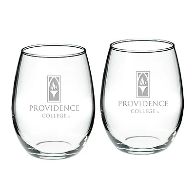 Providence Friars Team 21oz 2-Piece Stemless Wine Glass Set