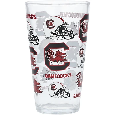 South Carolina Gamecocks 16oz Allover Print Pint Glass