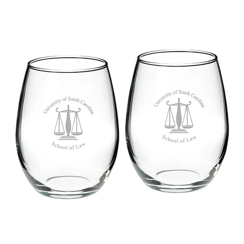 South Carolina Gamecocks 21oz Two-Piece Stemless Wine Glass Set