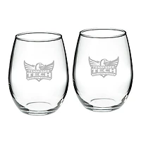 Tennessee Tech Golden Eagles 2-Piece 21oz Stemless Wine Glass Set