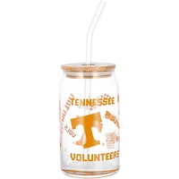 Tennessee Volunteers 16oz Can Glass with Straw