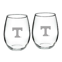Tennessee Volunteers 21oz 2-Piece Stemless Wine Glass Set
